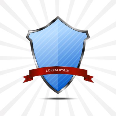 Metalik Mavi gümüş kalkan