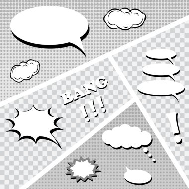 Çizgi roman kümesi konuşma baloncukları