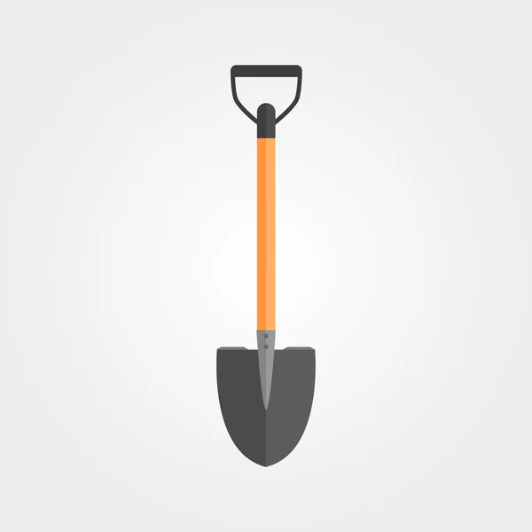 Shovel isolated on grey background — Stock Vector