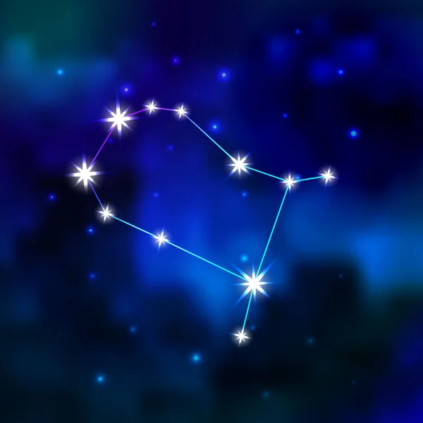 黄道十二星座在天空中 — 图库矢量图片