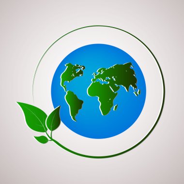 Yeşil gezegen vektör çizim