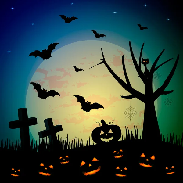 Glückliche Halloween-Karte Hintergrund — Stockvektor