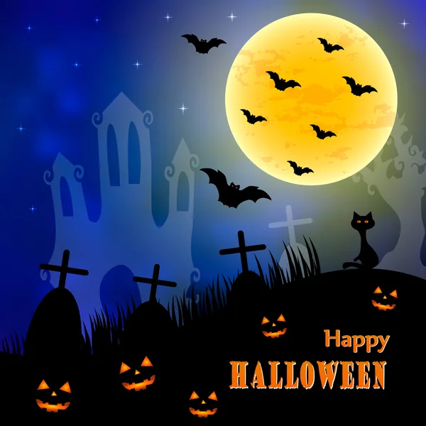 Happy halloween card background — Stock Vector