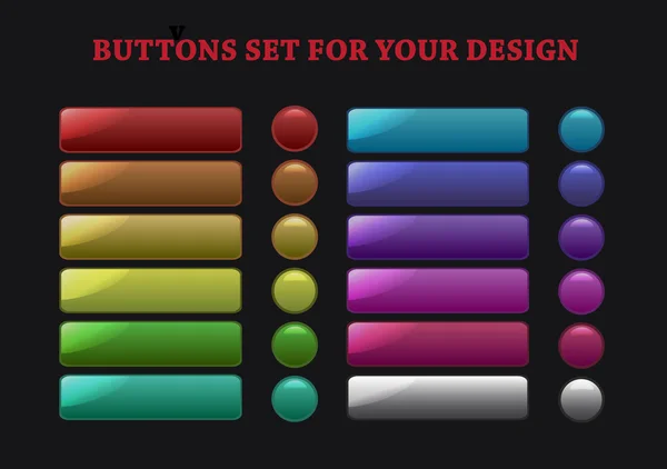 Web buttons set — Stock Vector