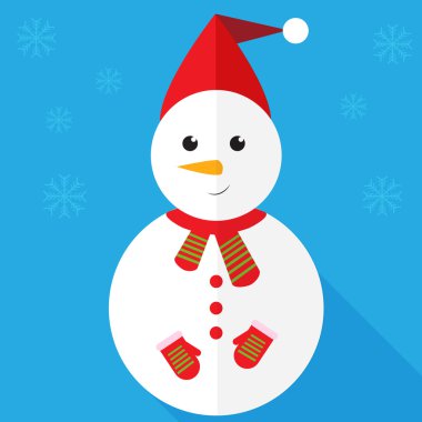 Kardan adam düz simgesi