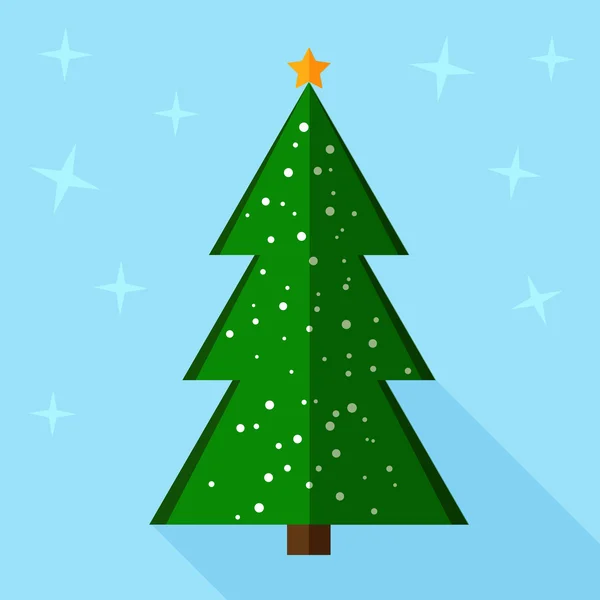 Χριστουγεννιάτικο δέντρο επίπεδη σχεδίαση εικονίδιο — Διανυσματικό Αρχείο