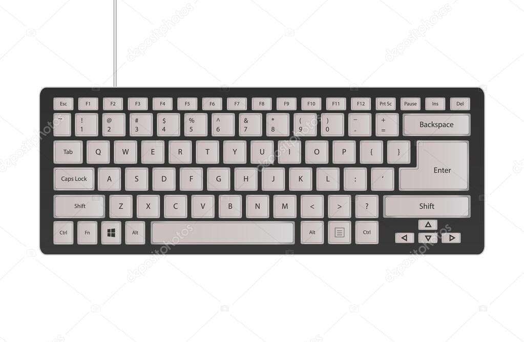 Isolated computer keyboard