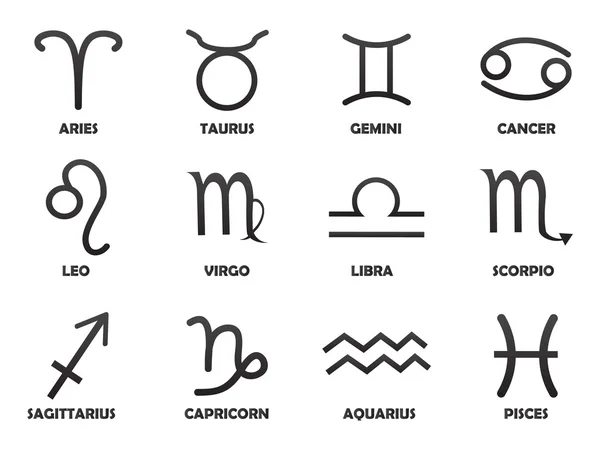 Serie di segni zodiacali — Vettoriale Stock