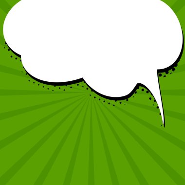yeşil zemin üzerine konuşma balonu