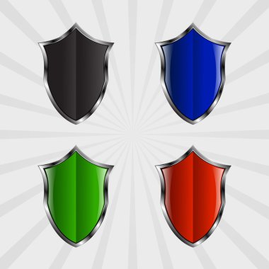 Metal kalkanlar kümesi