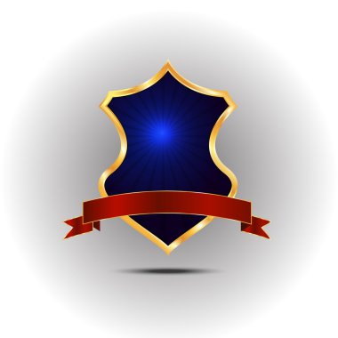 Metalik Mavi Altın kalkan