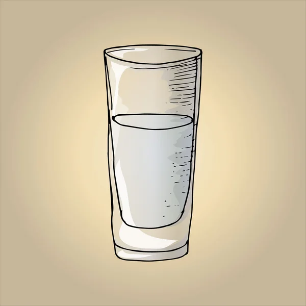 在一杯清水的插图 — 图库矢量图片
