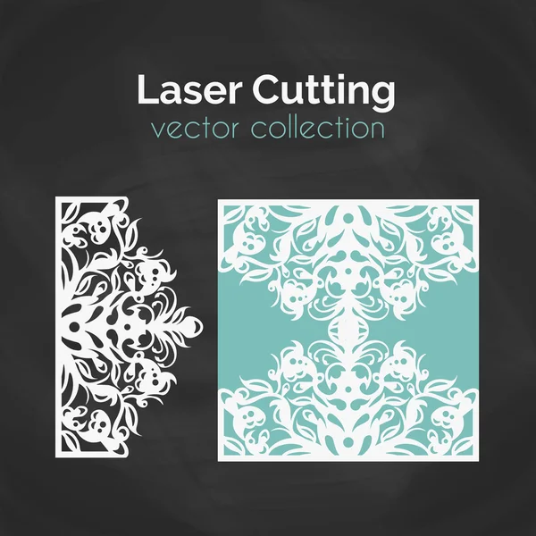 Laser Cut Card. Template For Laser Cutting. Cutout Illustration With