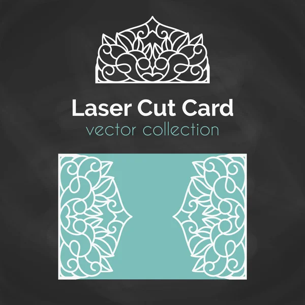 Laser Cut Card. Template For Laser Cutting. Cutout Illustration With