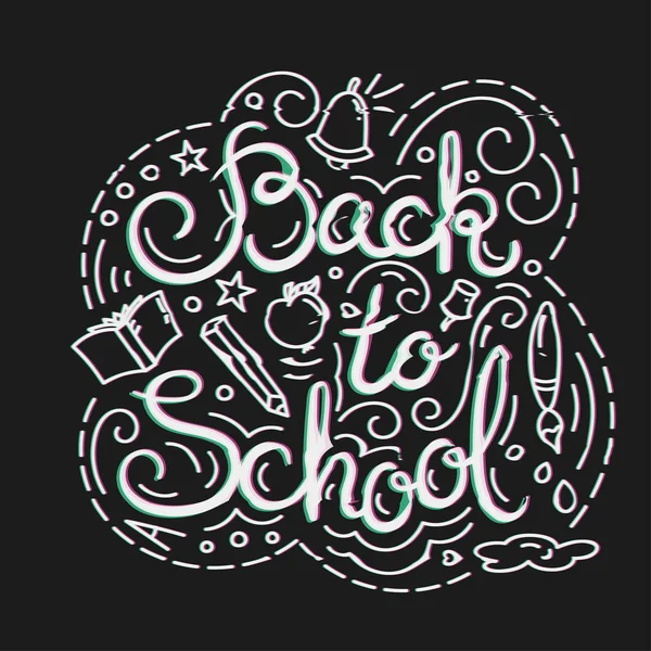 Back to school card. Vector illustration — Stock Vector