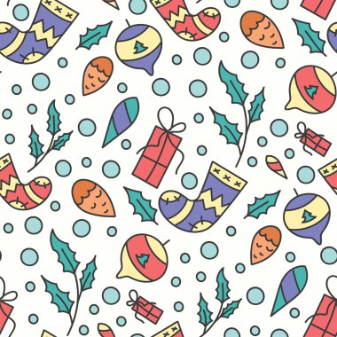 El Noel Seamless Modeli çekilmiş. Yeni yıl arka plan.