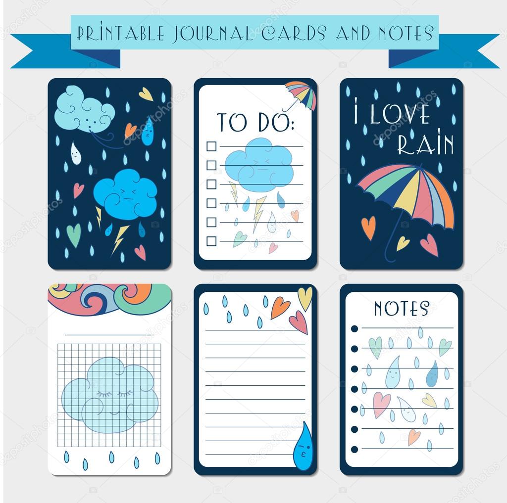 Printable notes, journaling cards.