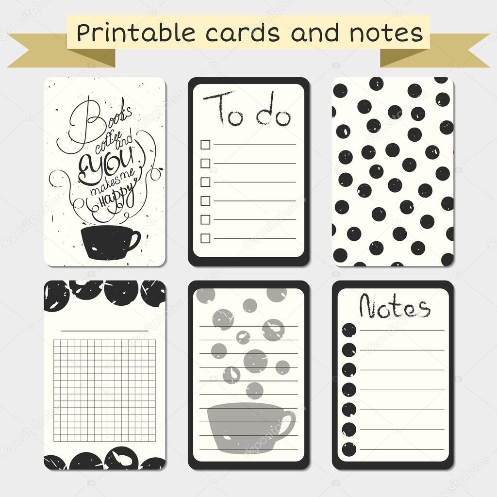 Printable journaling cards. Stylish to do list.