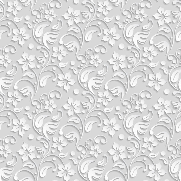 Vector patrón floral sin costura. — Vector de stock
