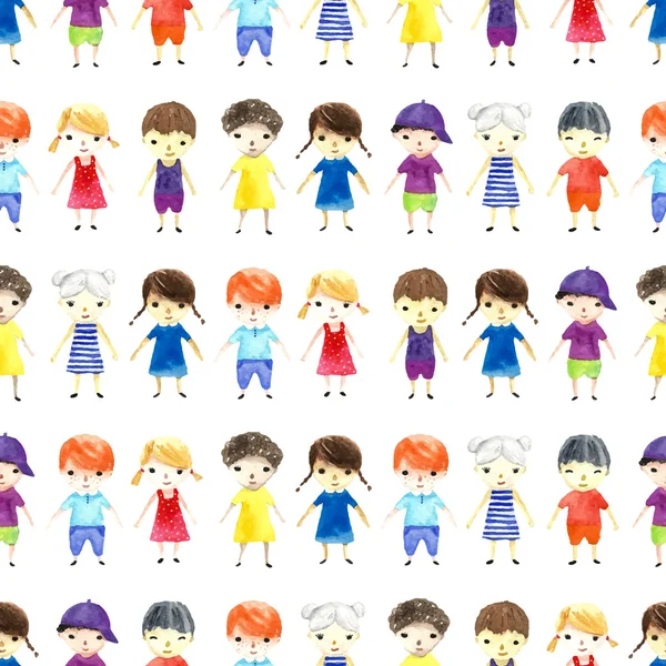 Watercolor children illustration. — ストックベクタ