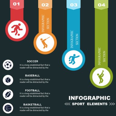 Spor infographics afiş.