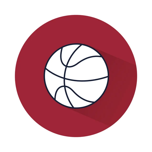 Επίπεδη εικονίδιο μπάσκετ. — Διανυσματικό Αρχείο