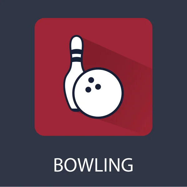 Icône de bowling . — Image vectorielle
