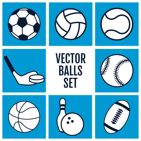 Conjunto de ícones de bolas esportivas . — Vetor de Stock