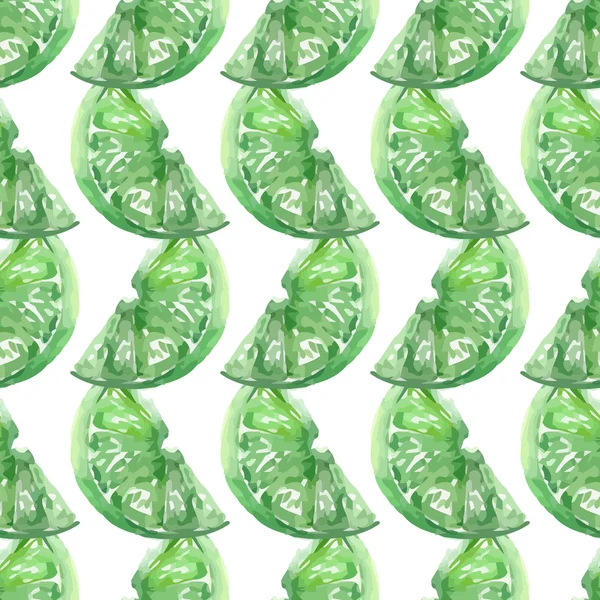 Aquarelle motif citron vert . — Image vectorielle