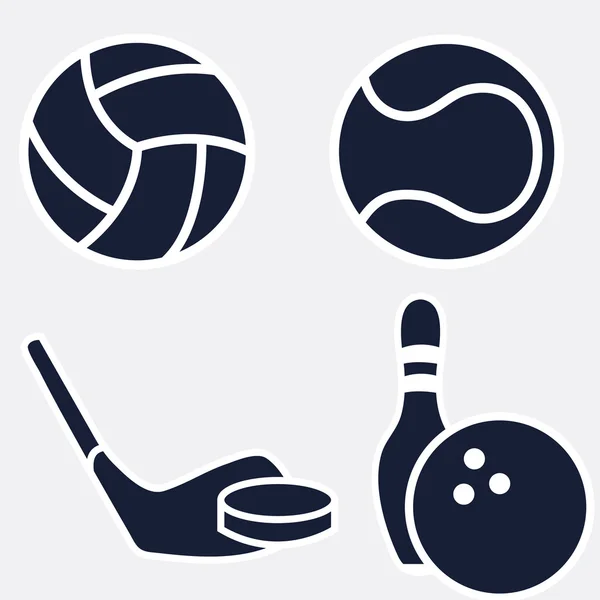 Set-Ball-Ikonen. — Stockvektor