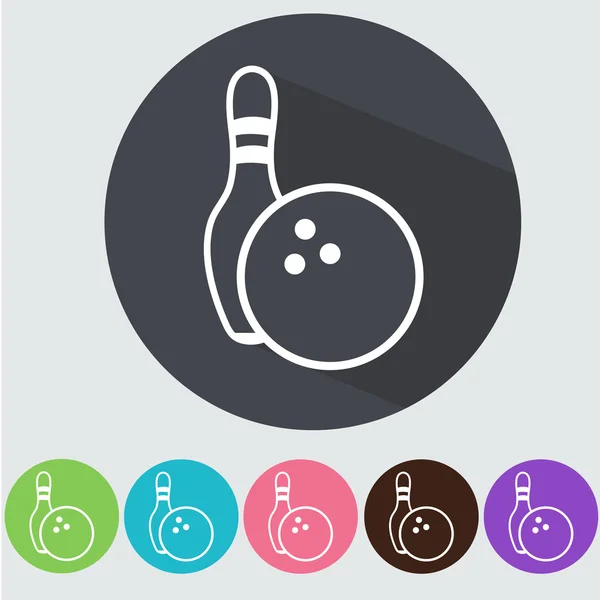 Bowling pictogram. — Stockvector