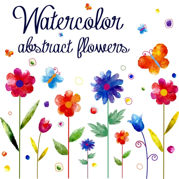 Aquarelle fond de fleur . — Image vectorielle