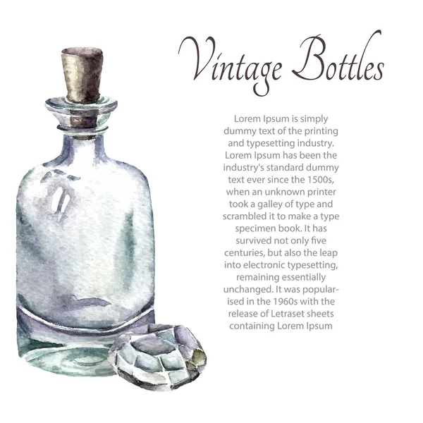 Butelek perfum Vintage. — Wektor stockowy