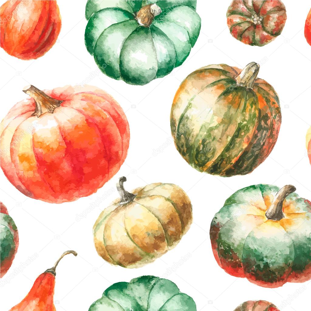 Download Watercolor pumpkin. — Stock Vector © Vikeriya #85033330
