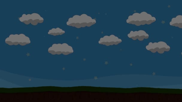 Dessin animé Lever et coucher du soleil 