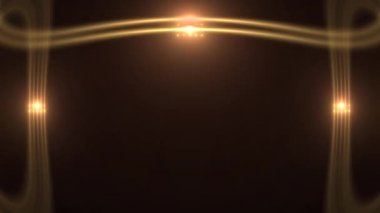 Art Deco tarzı çerçeve dekoratif parlayan altın ışıklar