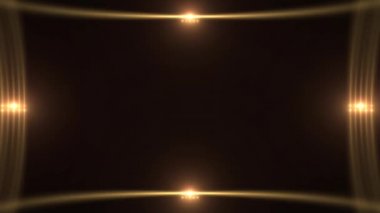 Art Deco tarzı çerçeve dekoratif parlayan altın ışıklar