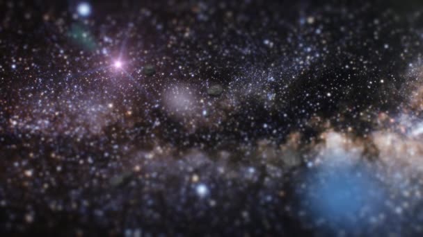 Météores Hovering dans un bel espace 