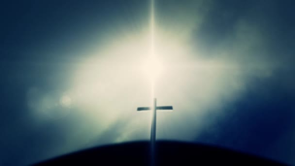 Croix en bois Noircir le soleil sur Jésus Golgotha Mont Calvaire 