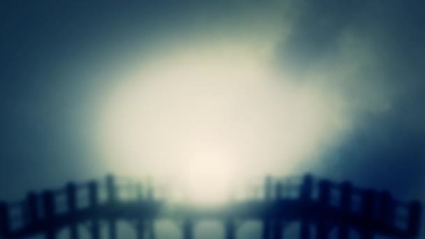 幽灵般严峻的旧桥 — 图库视频影像