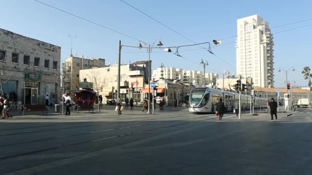 Ferrocarril ligero en Jerusalén — Vídeos de Stock