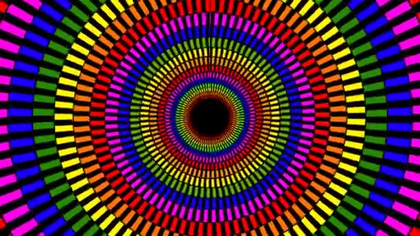 Renkli Psychedelic fütüristik spektrum Hud — Stok video