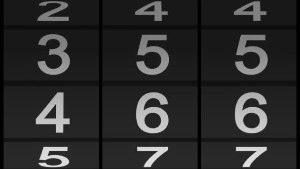Números rolantes em uma Fenda — Vídeo de Stock