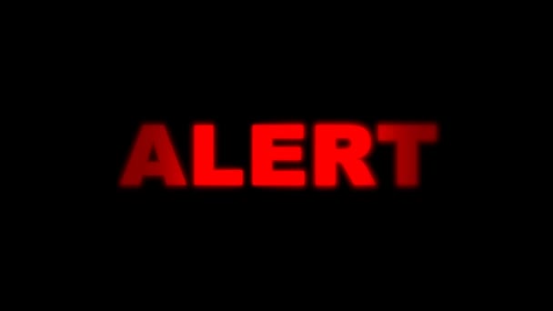 Röd Alert Alarm går på och av — Stockvideo