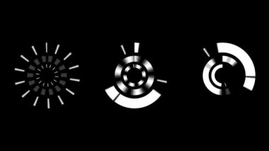 3 yuvarlak fütüristik monitör kilit hedef Hud öğe üzerinde