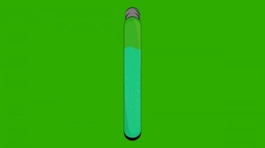 Animasyon çizgi film Lab tüp sıvı kristal ile