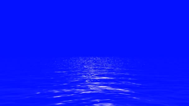Reflecion dell'acqua su uno schermo blu — Video Stock