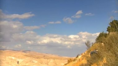 Bulutlar Shaddows bitti çöl Hills zaman atlamalı