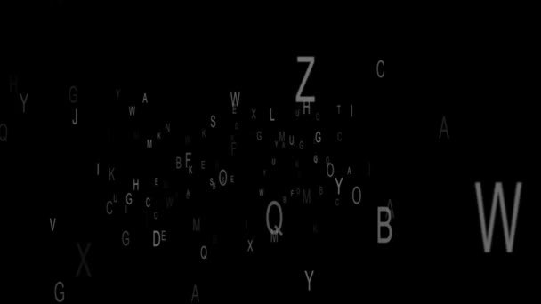 Lettres qui courent vite sur un fond noir 