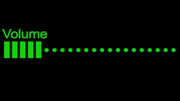 Увеличение громкости на старом телевизионном интерфейсе — стоковое видео